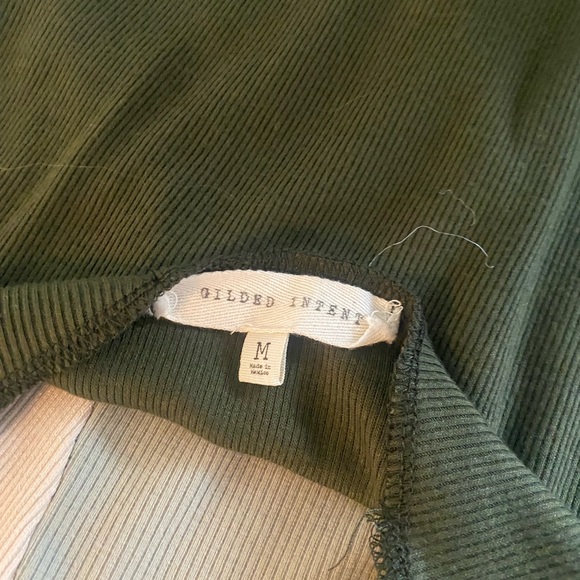 multi color green super nice quality never worn HIGH NECK SLIGHTLY CROPPED. - Picture 3 of 3